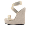 Eilyken Super High Peep Toe Gladiator Wedges Sandals Women Cover Heel Platform Fashion Summer Shoes Size 35-42