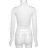 Basic Sheath Women Solid Turtleneck Tshirt Autumn Stretch Casual Undershirt Female All-match Street Activity Crop Tops
