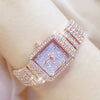 BS Women Watch Famous Luxury Brands Diamond Ladies Wrist Watches Female Small Wristwatch Rose Gold Watch Women Montre Femme 2022