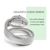 Classic Snake Shape Watch For Women Gold Silver Scaleable Bracelet Womens Watches Bling Diamonds Quartz Ladies Wristwatch