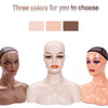 Female Mannequin Head With Shoulder Manikin Head Bust Wig Head Stand With Makeup For Wigs Display Necklace Free Earrings,Wig Cap