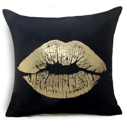 Black Bronzing Gold Foil Pillowcase Super Soft Velvet Cushion Decorative Pillow Home Decor Sofa Throw Pillows Christmas Gift 17
