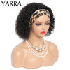 Brazilian Kinky Curly Headband Wig Human Hair 8-30 Inch Remy Kinky Curly Human Hair Wigs For Women 180% Density Full Machine Wig