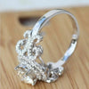 Huitan Aesthetic Design Women's Wedding Rings with Brilliant Cubic Zirconia Stone Graceful Proposal Engage Rings Fashion Jewelry