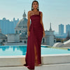 Women Party Fashion Sexy One-shoulder Sleeveless Evening Prom Dresses