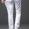 Men White Jeans Fashion Casual Classic Style Slim Fit Soft Trousers Male Brand Advanced Stretch Pants