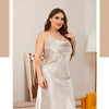 Large size Women's Sleepwears Dress Homewear Solid Thin Satin Nightdress Summer Sleepwear Sexy Plus Size Dresses Nightgown