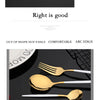30Pcs/Set Stainless Steel Dinner Black Gold Dinnerware Set Knife Fruit Fork Spoon Cutlery Set Kitchen Tableware Silverware Sets