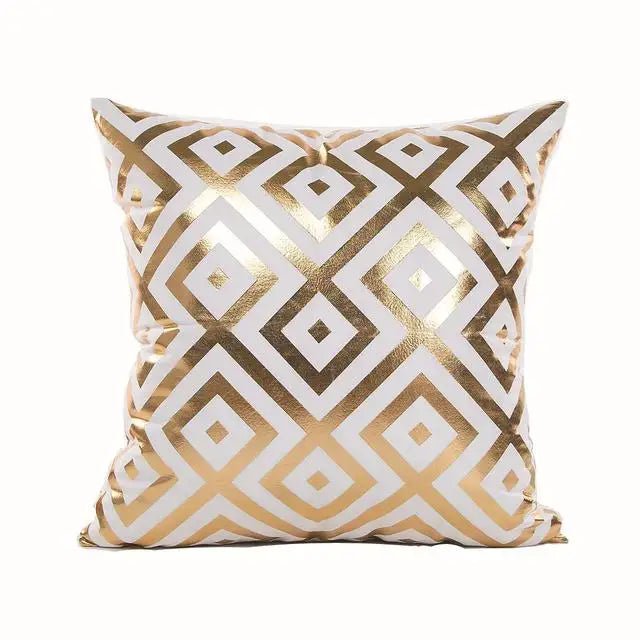 Love Black And White Bronzing Cushion Decorative Pillows Gold Foil Geometric Pillowcase Home Decor Sofa Throw Pillow 17*17inch