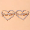 Stonefans Aesthetic Letter Earrings Designer Luxury for Women 2021 Fahsion Jewelry Rhinestone Designer Piercing Heart Earrings