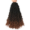 Goddess Faux Locs Crochet Hair Soft Curly Dreadlocks Hair Extensions Synthetic Braiding Hair Ombre Crochet Locs Wholesale Braids