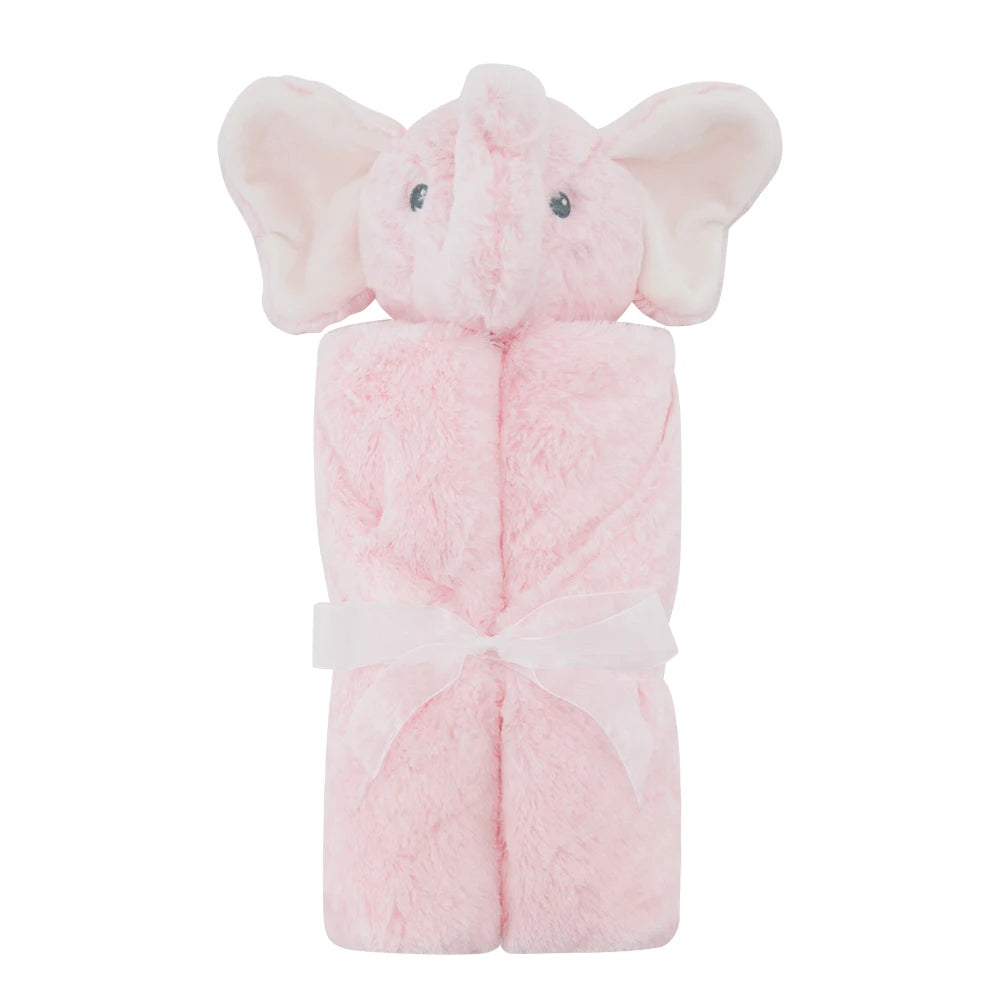 Baby Plush Blankets Stroller Comforter Winter Newborn Bed Sheet Grey Elephants Kid Boy Girl Swaddle Wrap Cobertor Infantil Quilt