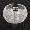 TREAZY Luxury 15 row Rhinestone Full Crystal Bracelet for Women Cuff Bangle Wedding Bridal Gold Silver Color Statement Bracelets