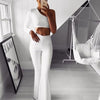 Womens Solid Color High Waist Flare Pants Ladies Trousers Bell Bottom Long Pants Black/White/Blue/Khaki/Burgundy