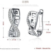 DOTEFFIL 925 Sterling Silver Classic AAA Zircon Earrings Fashion For Woman Wedding Engagement Party Gift Jewelry