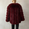 BEIZIRU Winter Woman Real Fox Fur Coat Warm Fashion Natural  New Luxury Stylelong sleeve fashion girls jacket