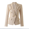 HarleyFashion 2024 Luxury Spring Collection Texure Pattern Formal Jacket Women Blazer