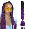 24'' 100G Synthetic Jumbo Braiding Hair Ombre Rainbow Hair Extensions Festival Jumbo Crochet Hair Weaving Box Braids Hairpieces