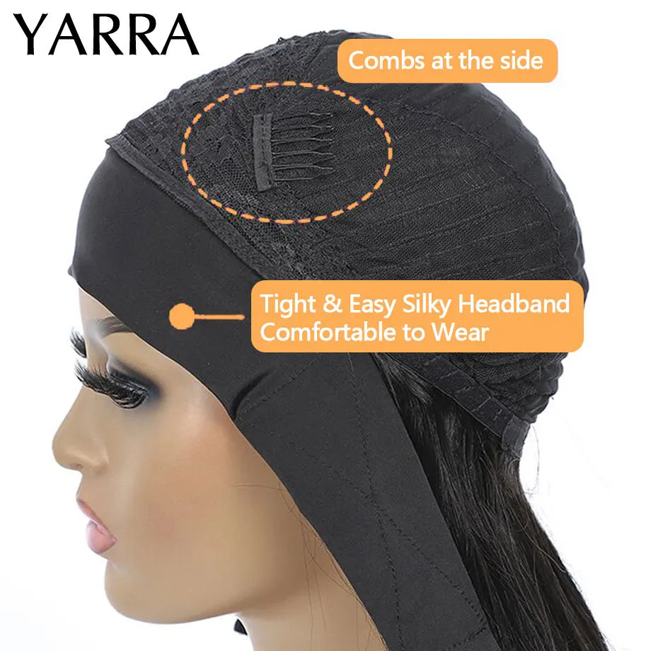 Brazilian Kinky Curly Headband Wig Human Hair 8-30 Inch Remy Kinky Curly Human Hair Wigs For Women 180% Density Full Machine Wig