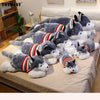 50-120cm Giant Dog Plush Toys Soft Stuffed Husky Long Pillow Cartoon Animal Doll Sleeping Cushion Home Bed Decor Kids Baby Gift