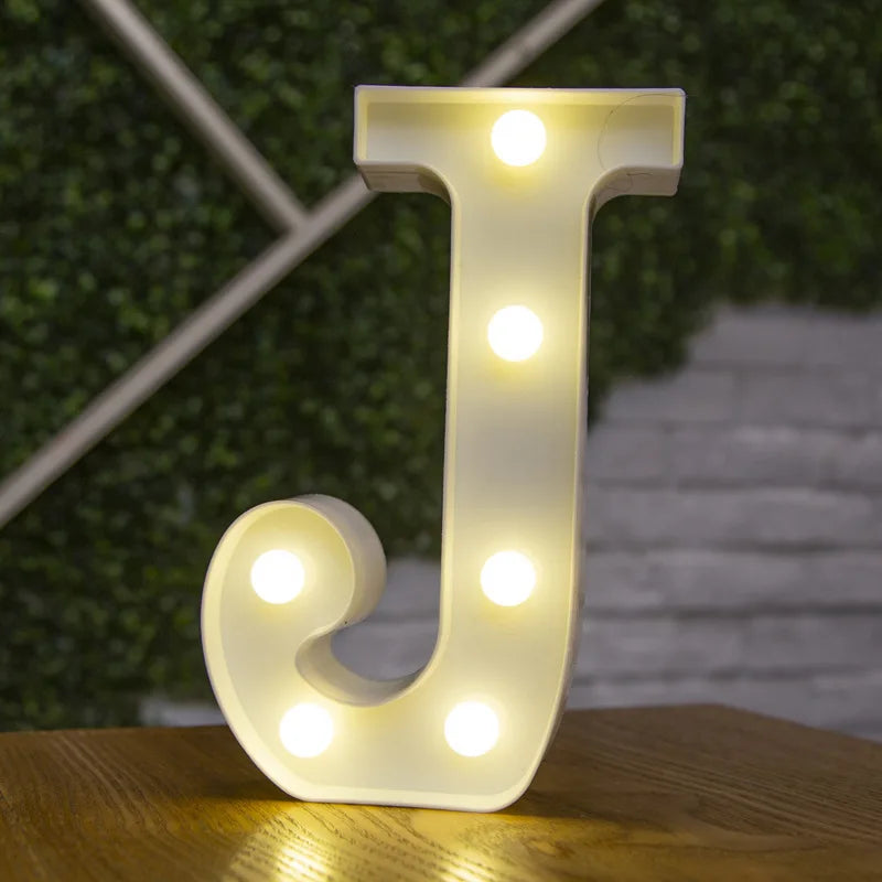 Luxury Alphabet Letter LED Lights Luminous Number Lamp  Battery Night Light for Home Wedding Birthday Christmas Party Decoration