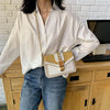 Fashion Women Chain Crossbody Bag Leisure Splice Small Square Shoulder Bag Luxury Design Messenger Bag Travel Purse and Handbag