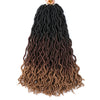 Goddess Faux Locs Crochet Hair Soft Curly Dreadlocks Hair Extensions Synthetic Braiding Hair Ombre Crochet Locs Wholesale Braids