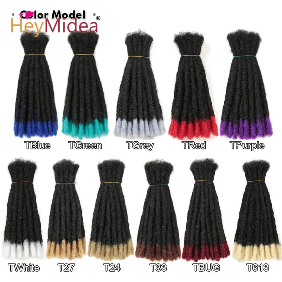 10 Inch Synthetic Dreadlocks Crochet Braids Hair  Handmade Locs Hip-Hop Style For Men And Women Ombre Braiding wig Extensions He