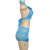 Summer Women's Sets Sexy Lace Two Pieces Shorts Set Sexy Sheer Halter 2 Piece Set