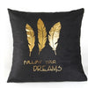Black Bronzing Gold Foil Pillowcase Super Soft Velvet Cushion Decorative Pillow Home Decor Sofa Throw Pillows Christmas Gift 17