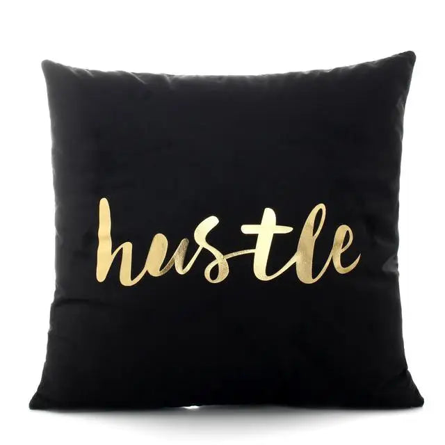 Love Black And White Bronzing Cushion Decorative Pillows Gold Foil Geometric Pillowcase Home Decor Sofa Throw Pillow 17*17inch