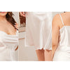 Large size Women's Sleepwears Dress Homewear Solid Thin Satin Nightdress Summer Sleepwear Sexy Plus Size Dresses Nightgown