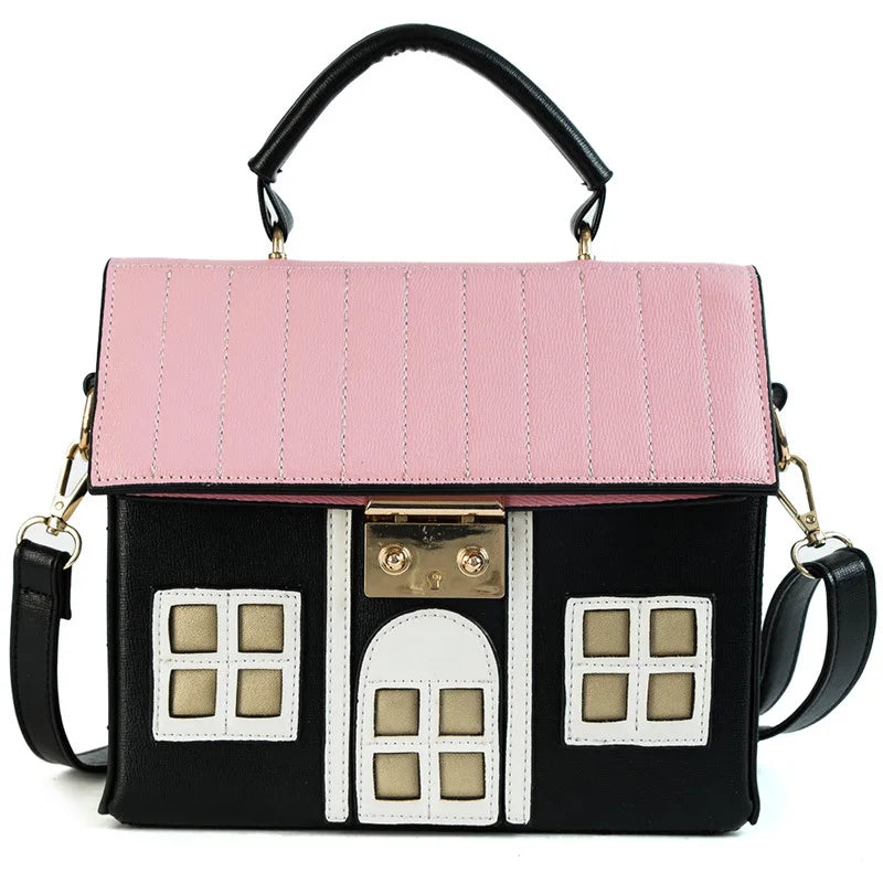 Personality House Shaped Leather Women Handbags 2022 Fashion Creative Girl Messenger Crossbody Bag Shoulder Bag Bolsa Feminina