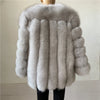 BEIZIRU Winter Woman Real Fox Fur Coat Warm Fashion Natural  New Luxury Stylelong sleeve fashion girls jacket