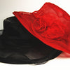 2021 Women elegant Sun Hats Wide Brim Sun Church Dress Wedding Derby Party Beach Floral multi-layered Organza Hat