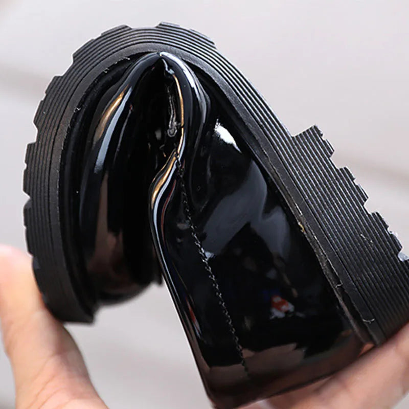 Children's Shoes Girls Autumn Princess Fashion Leather Shoes Kids Soft Sole British Style Black Student Performance Shoes