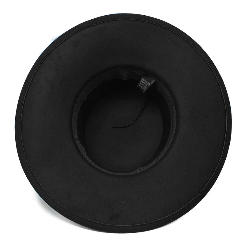 French Style 10CM Wide Brim Derby Top Hat Socialite Wind Hepburn Wind Wool Felt Fedoras Hat Elegant Wedding Dress Hat