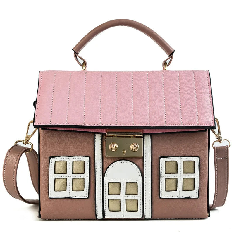 Personality House Shaped Leather Women Handbags 2022 Fashion Creative Girl Messenger Crossbody Bag Shoulder Bag Bolsa Feminina