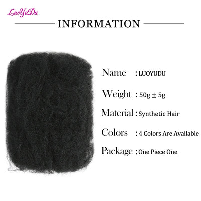 For Junky Curl Afro kinky Curly Synthetic Braiding Hair Extensions For DIY Good Omens 50g/pcs For Dreadlocks Twist Braids Hair