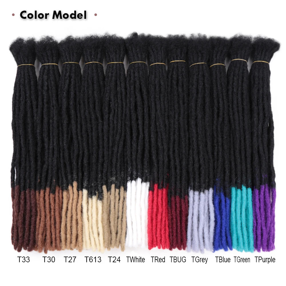 10 Inch Synthetic Dreadlocks Crochet Braids Hair  Handmade Locs Hip-Hop Style For Men And Women Ombre Braiding wig Extensions He