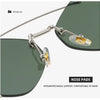 Rimless Diamond Sunglasses Square Women Men Retro Sun Glasses Brand Designer Eyewear UV400 Shades Oculos Female Gafas