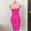 New Arrival Summer Style Sexy Cut Out Button Stretchy Elastic Bandage Dress 2022 Celebrity Designer Evening Party Dress Vestidos