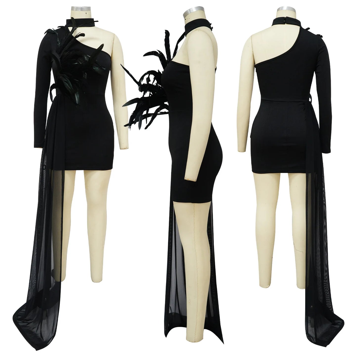 K10333 Fall New Short Dresses Women Party Evening Sexy Strapless Fur Wedding Dresses for Women