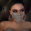 2024 NEW Crystal Masquerade Face Jewelry Women Party Accessories Fashion Fishing Net Metal Rhinestone Sequined Veil Body Jewel