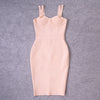 BEAUKEY Summer White Rhinestone Bandage Evening Dress Women Luxury Maxi Spaghetti Strap Red Club Celebrity Evening Party Vestido