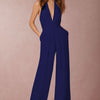2022 New Fashion Backless Jumpsuits Women Solid Sleeveless Rompers Casual Overalls Halter Sexy Jumpsuit for Women