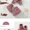 Baby Shoes + Gloves Set Knit Newborn Girls Boys Boots Mitten Fashion Butterfly-knot Toddler Infant Slip-On Bed Shoes Hand Made