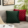 Inyahome Velvet Waist Throw Pillow with Pompom Solid Color Decorative Cushio Pillow Pink Grey Green Solid Velvet Home Pillowcase