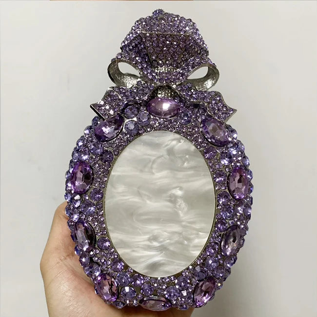 In Stock Lady Diamond Dinner Rhinestone Stone Crystal Women Party Hard Purse Bride Evening Bridal Wedding Hardside Clutch Bag