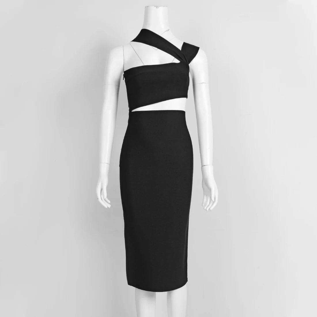 Women Summer Sexy Hollow Out Brown Midi Knee Length Bodycon Bandage Dress 2023 Designer Elegant Evening Party Dress Vestido
